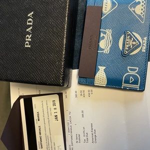 Saffiano Leather Card Holder From Prada